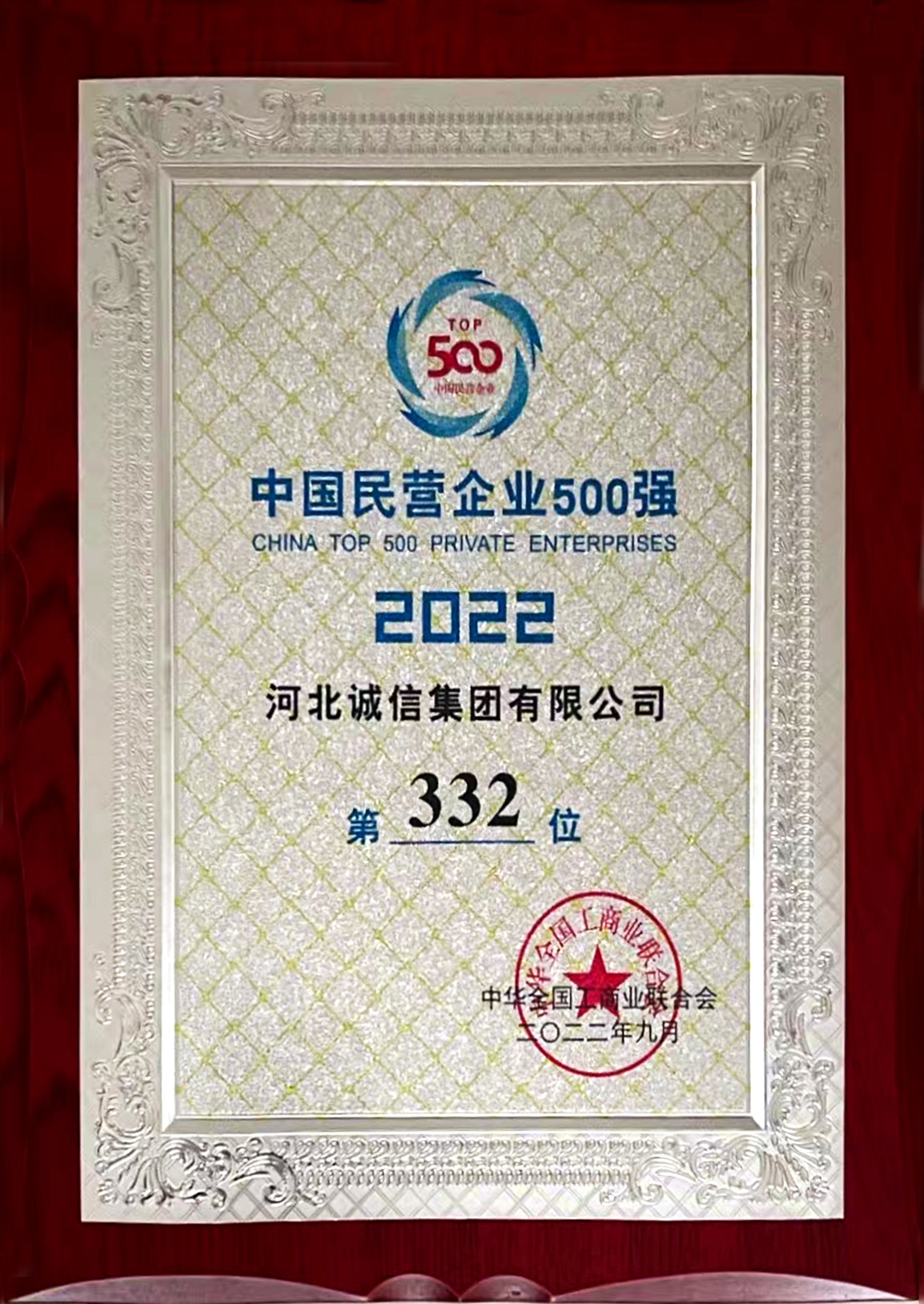 2022中國民營企業五百強